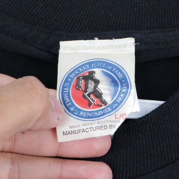 Vintage 90s Hockey Hall of Fame NHL T Shirt Black - Picture 5 of 8